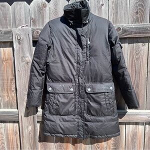 EUC DKNY Puffer Utility Coat Jacket Women Size XS Down Black oversize
